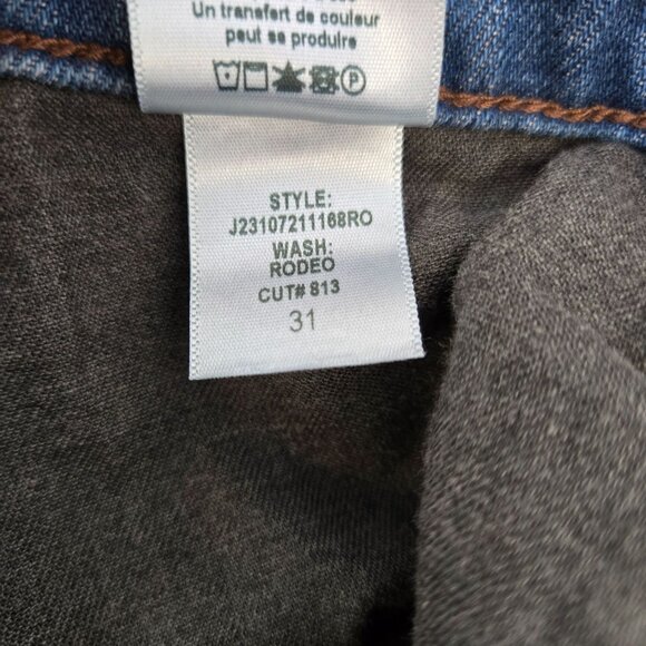 Veronica Beard Alenah Slim Straight High Rise Crop Jeans in Rodeo Wash Size 31 - Picture 9 of 9